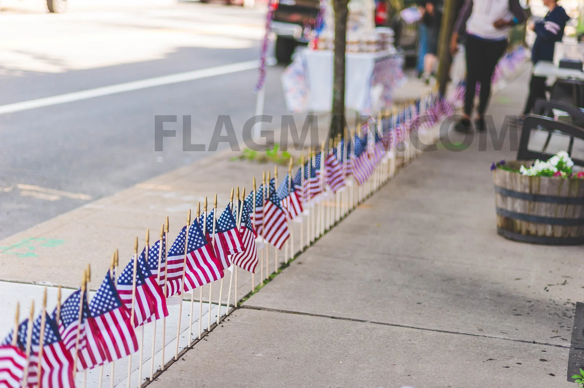 U.S. Cemetery Flag – 12" x 18" with Wood Staff & Gold Spear | Made in USA - Image 6