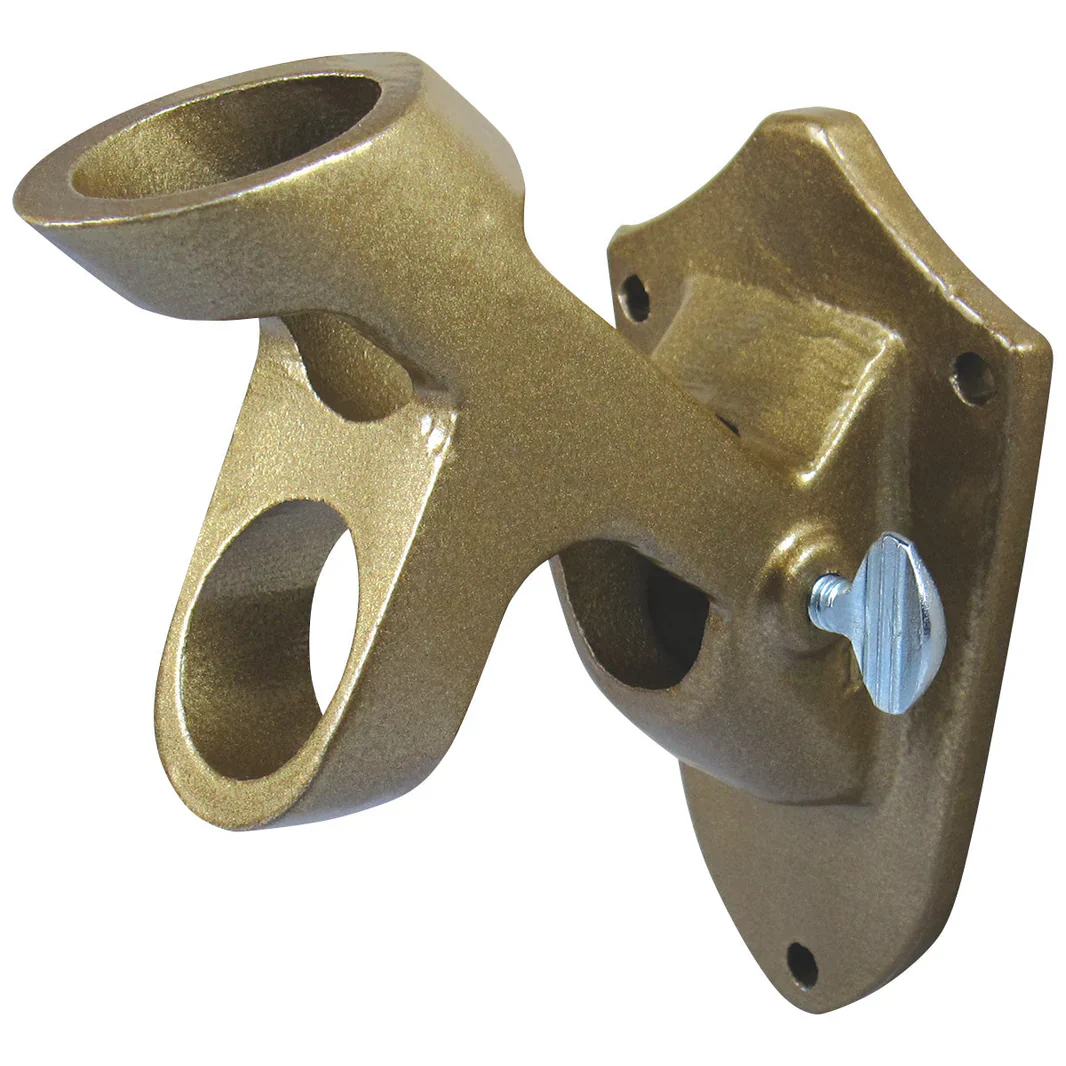 2 Position Flagpole Bracket - Gold - 1" Poles