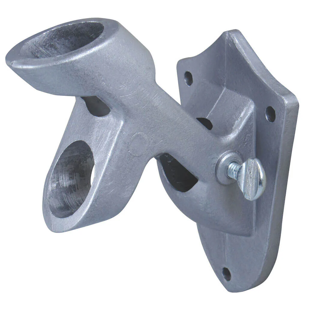 2 Position Flagpole Bracket - Silver - 1" Poles