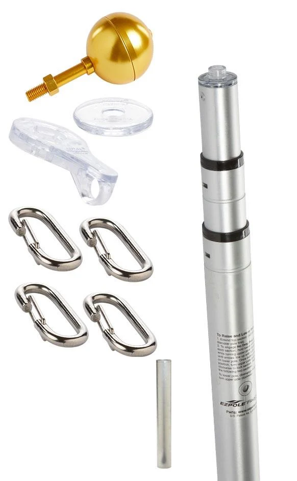 EZ Pole 21' Telescoping Flagpole - Made in USA - Image 3