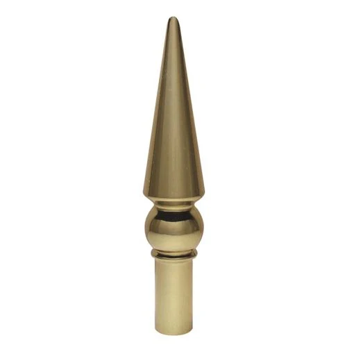 9" Round Spear Flagpole Ornament – Gold ABS Plastic | Indoor & Parade Use