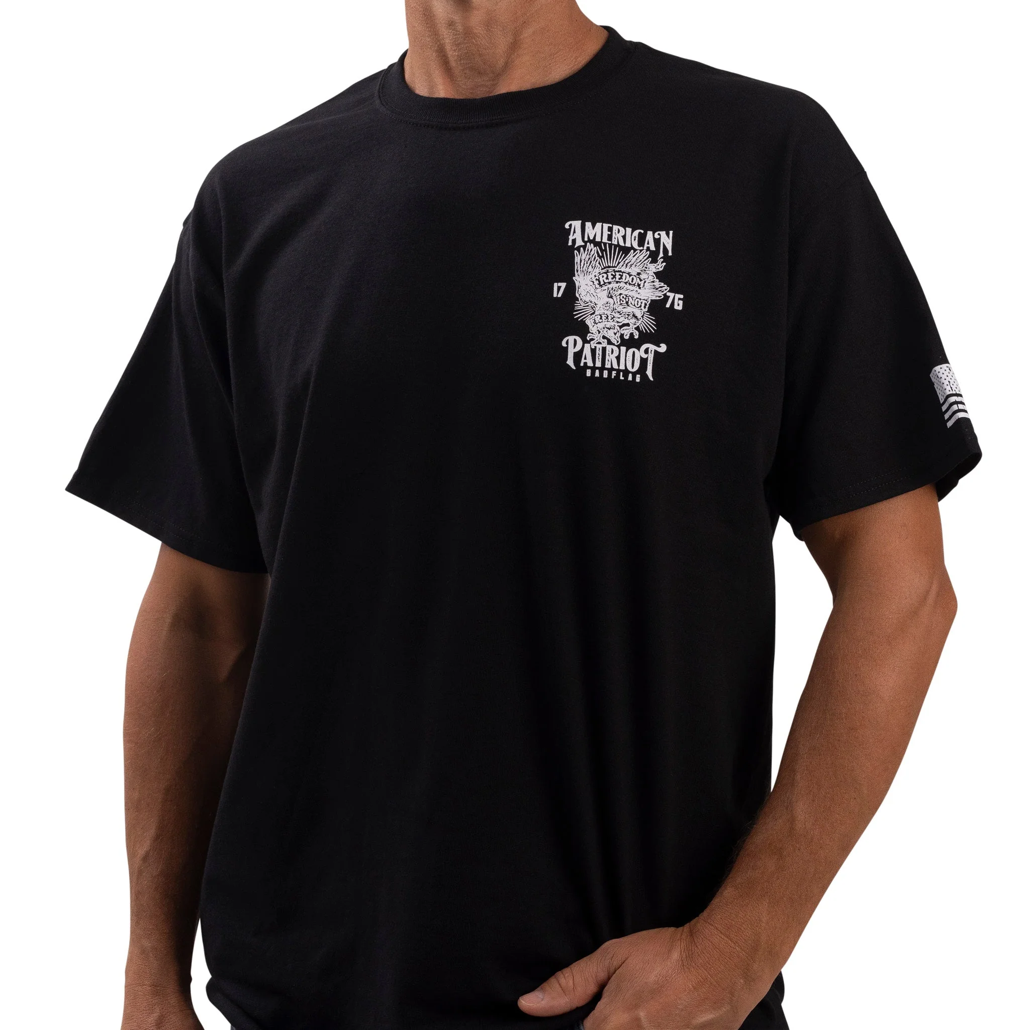 American Patriot Chest Logo Graphic Tee *BadFlag*