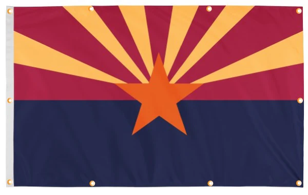 Arizona Flag with Grommets Along the Edges for Wall Hanging - Image 6