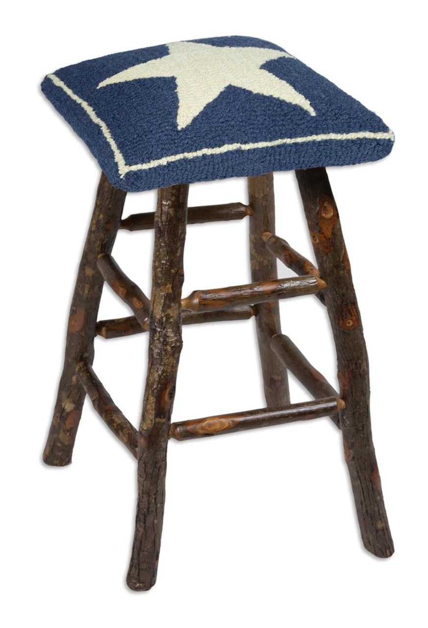 Blue Star 30" Hooked Top Hickory Barstool