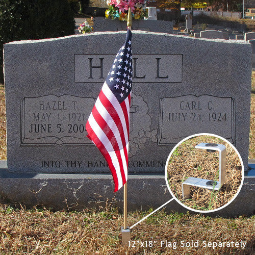 Cemetery Flag Holder | Veteran Made in USA - Image 2