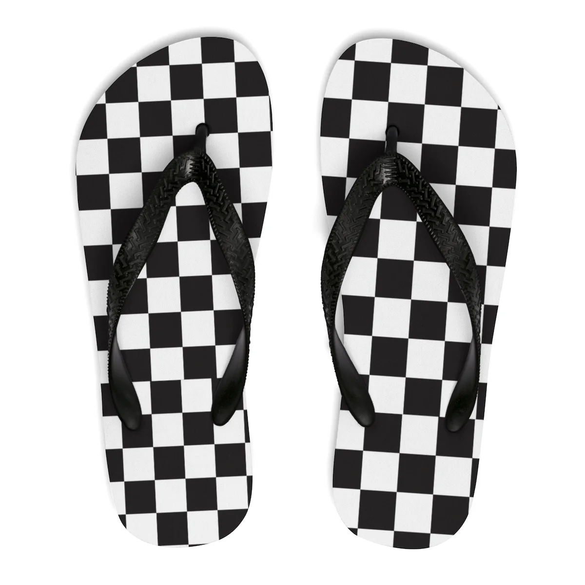 Checkered Unisex Flip-Flops - Image 2