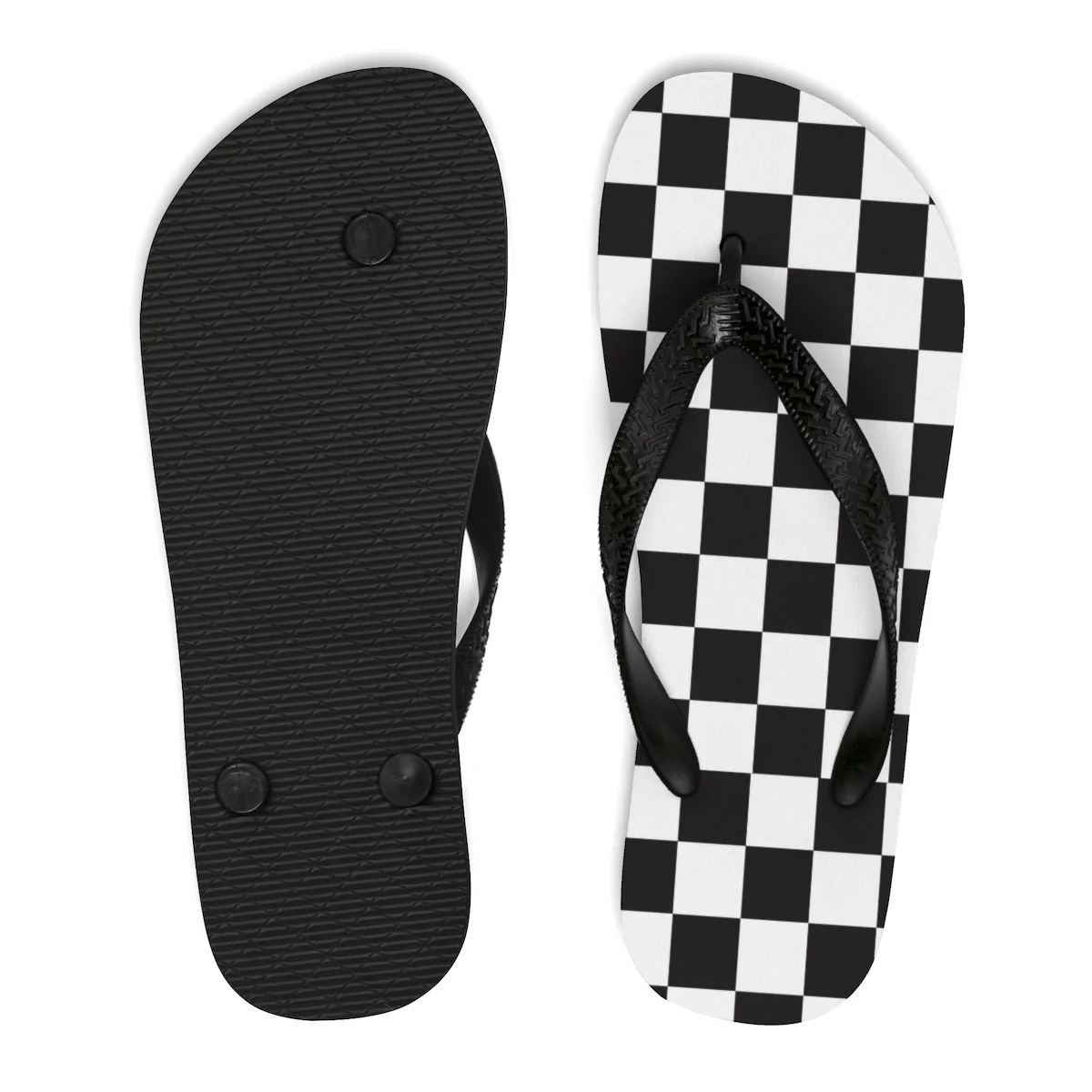 Checkered Unisex Flip-Flops - Image 4