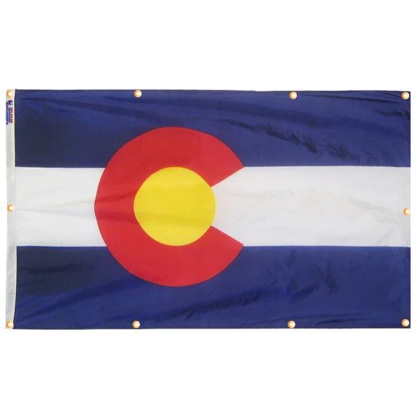 Colorado Flag with Grommets Along the Edges for Wall Hanging - Image 5
