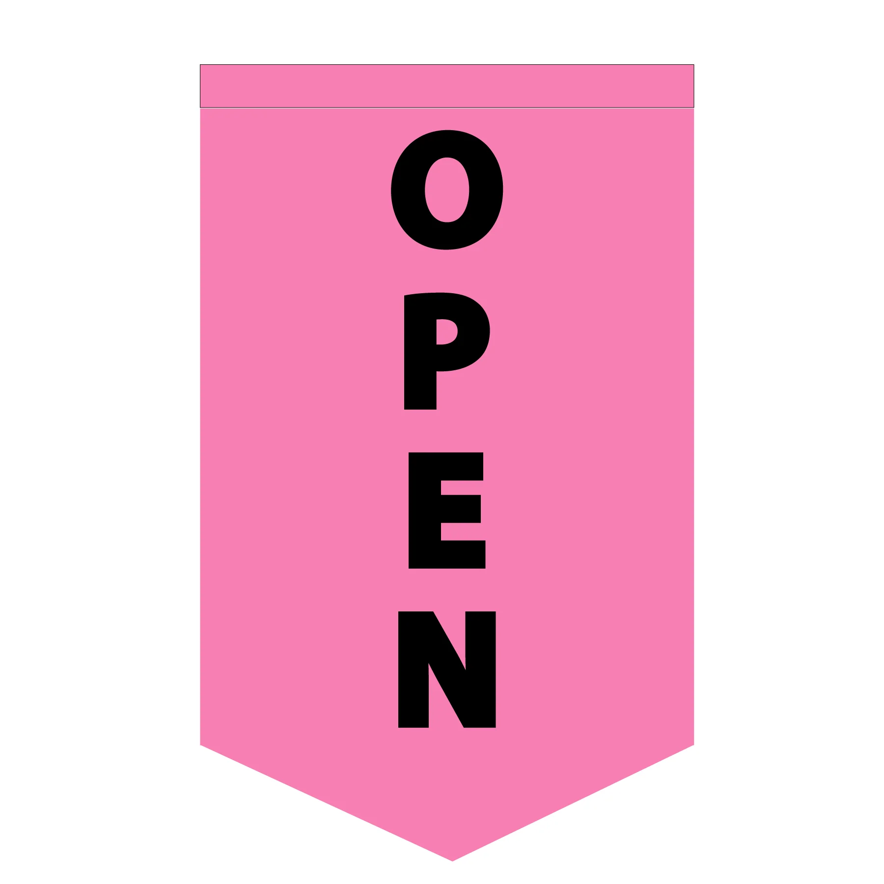 Custom Solid Color Open Flag - Choose Background & Letter Colors | Made in USA - Image 12