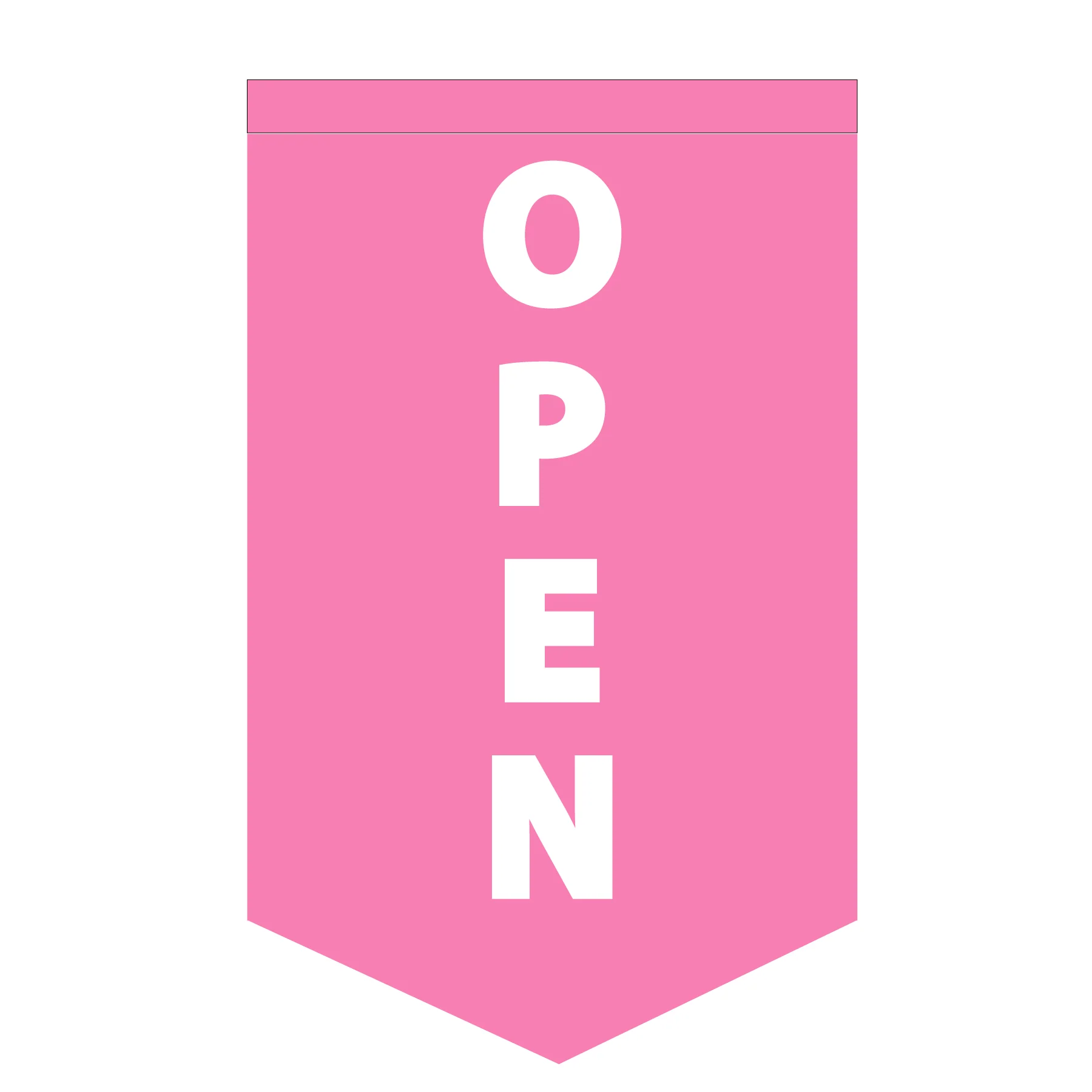 Custom Solid Color Open Flag - Choose Background & Letter Colors | Made in USA - Image 5