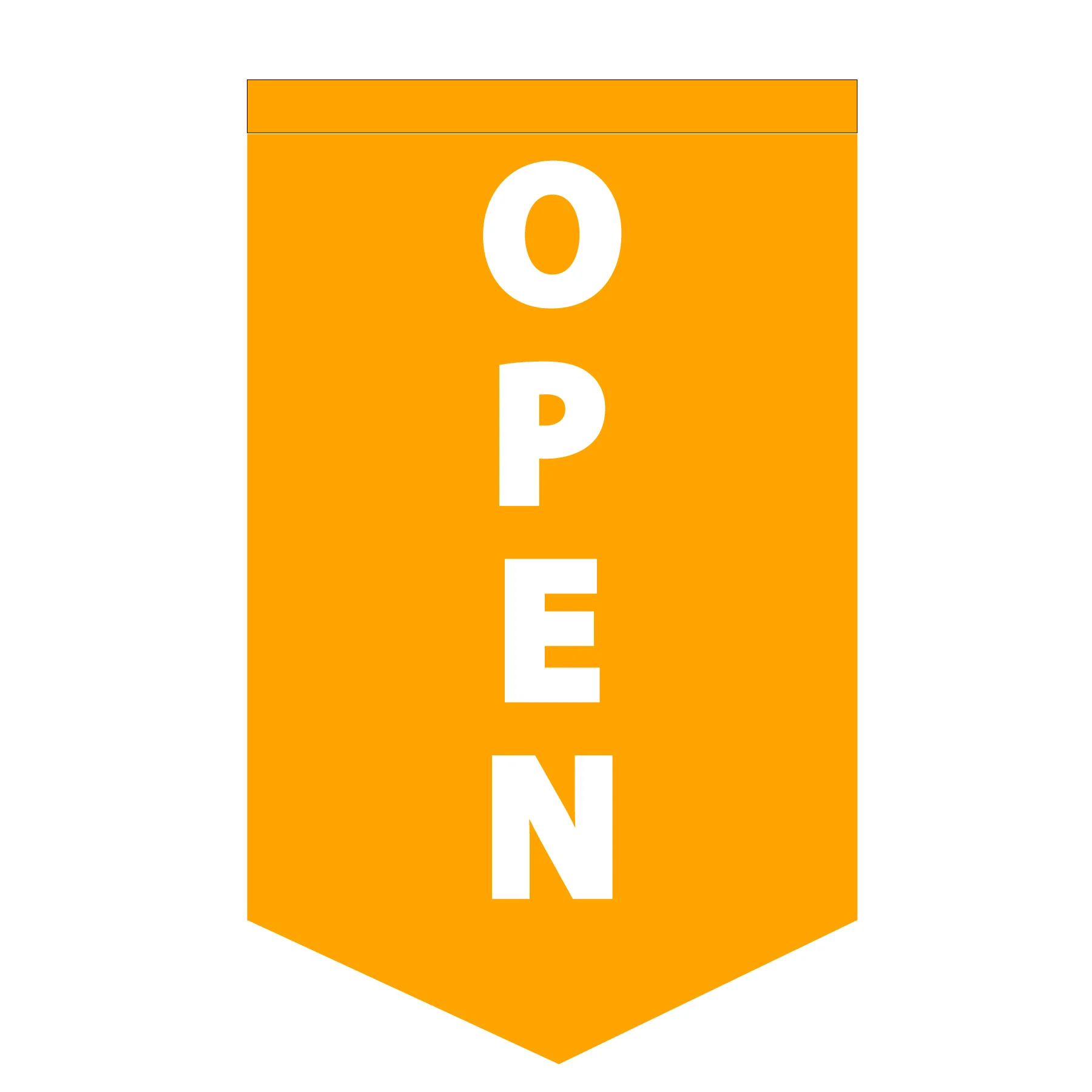 Custom Solid Color Open Flag - Choose Background & Letter Colors | Made in USA - Image 6