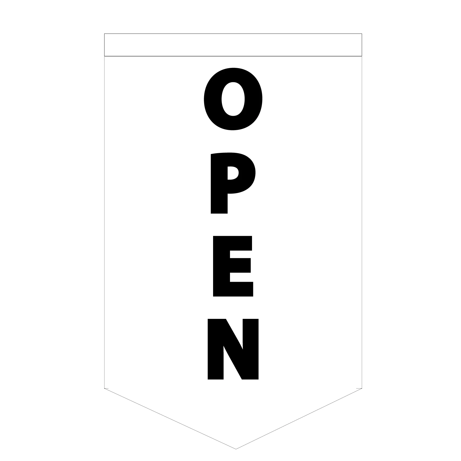 Custom Solid Color Open Flag - Choose Background & Letter Colors | Made in USA - Image 8