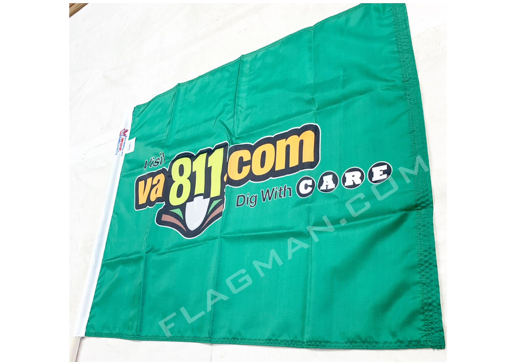 Custom Printed Solid Color Race Flag - Single Reverse | Made in USA - Image 2