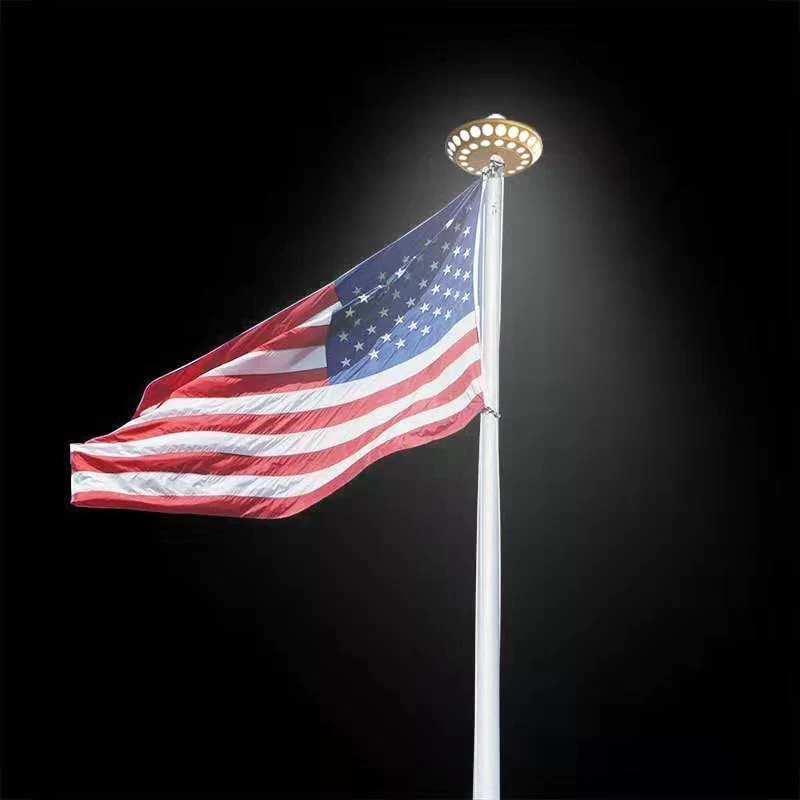 Double Row Solar Flagpole Top Light | 40 LED Automatic Flag Illumination - Image 4