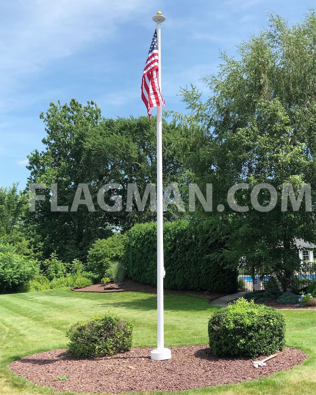 Double Row Solar Flagpole Top Light | 40 LED Automatic Flag Illumination - Image 8