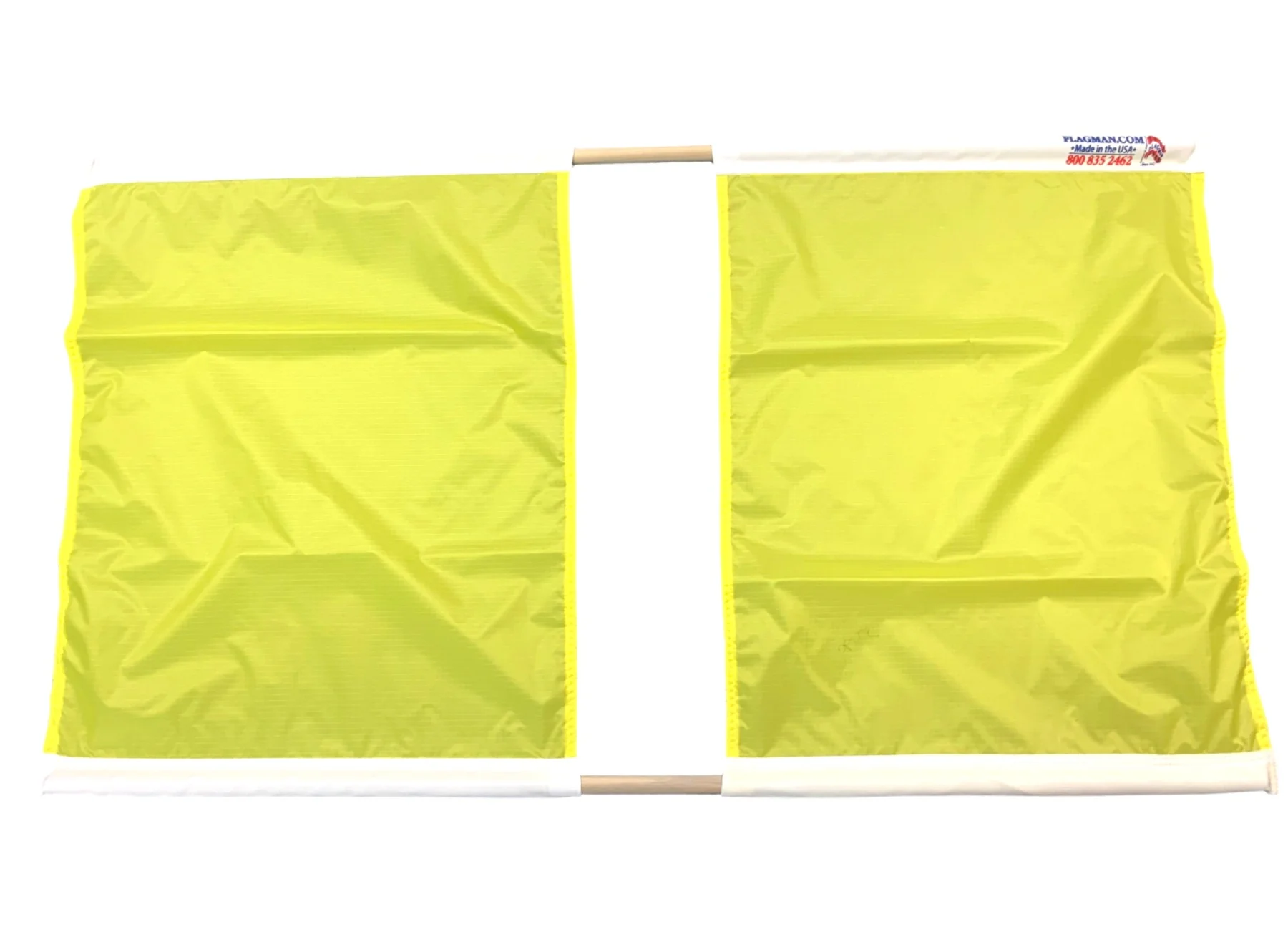TrackFlag™ Professional Double Yellow Racing Flag | Made in USA - Image 3