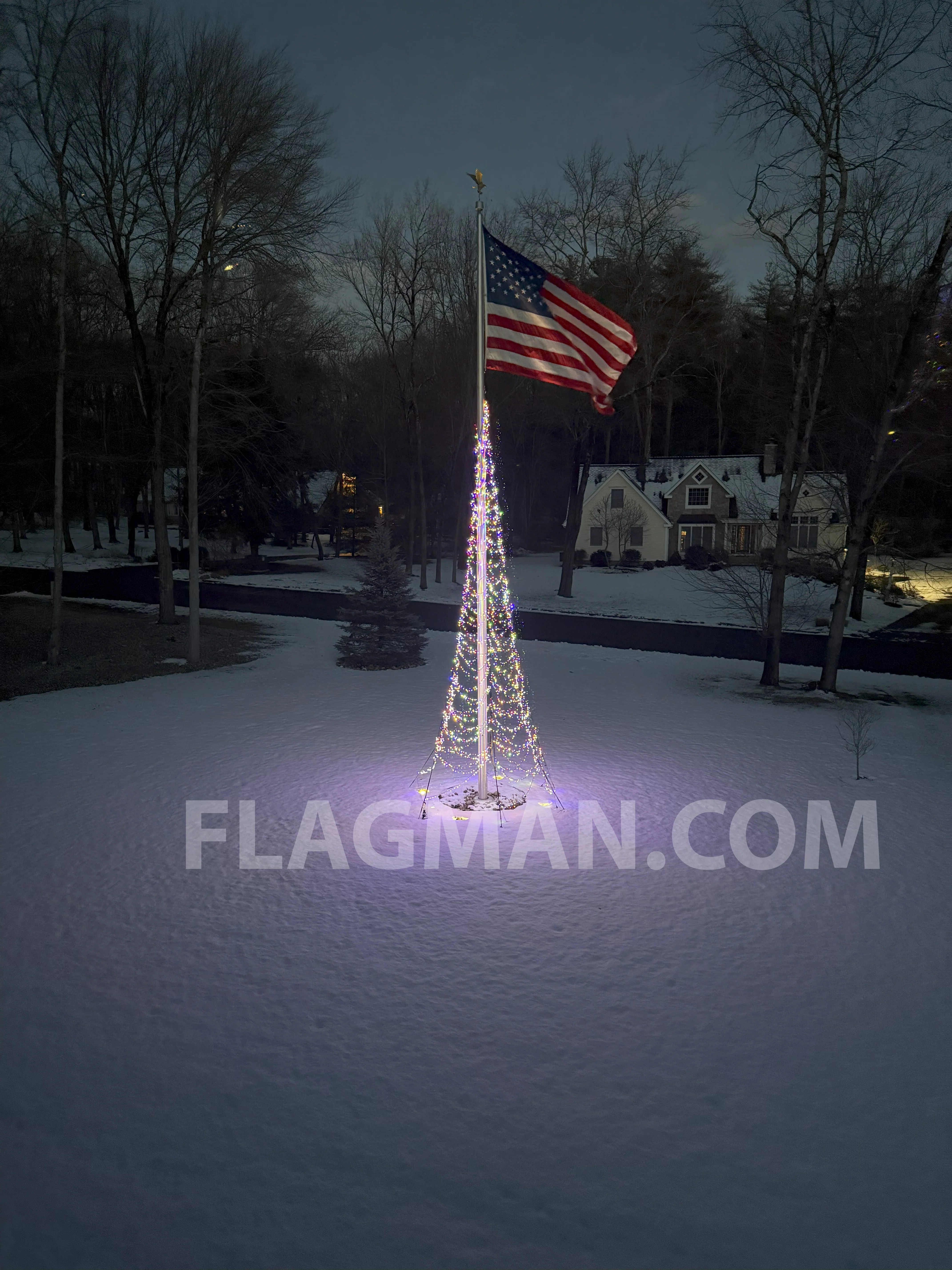 Fairybell Flagpole Christmas Tree Lights - Image 4