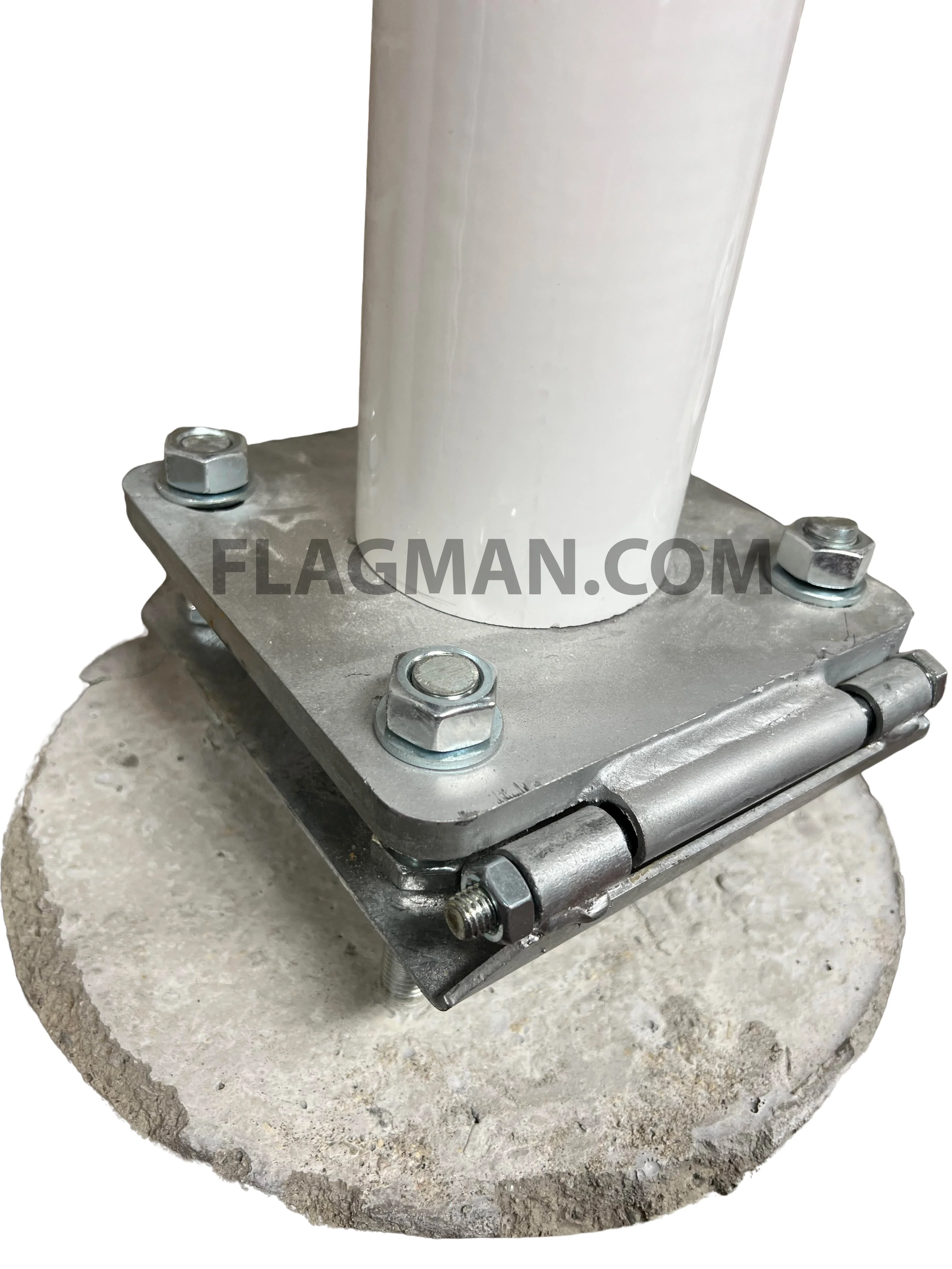 Flagmore™ Fiberglass Flagpole with Yardarm & Gaff & Hinged Base - 20 Year Warranty | Made in USA - Image 4