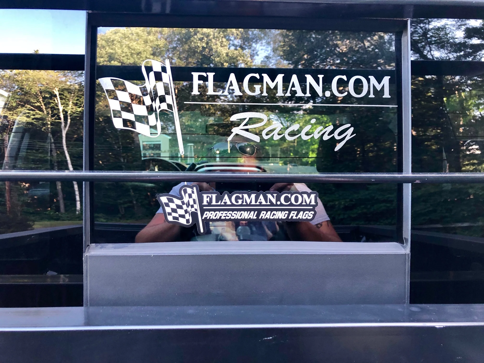 Flagman of America Checkered Decal - Image 3