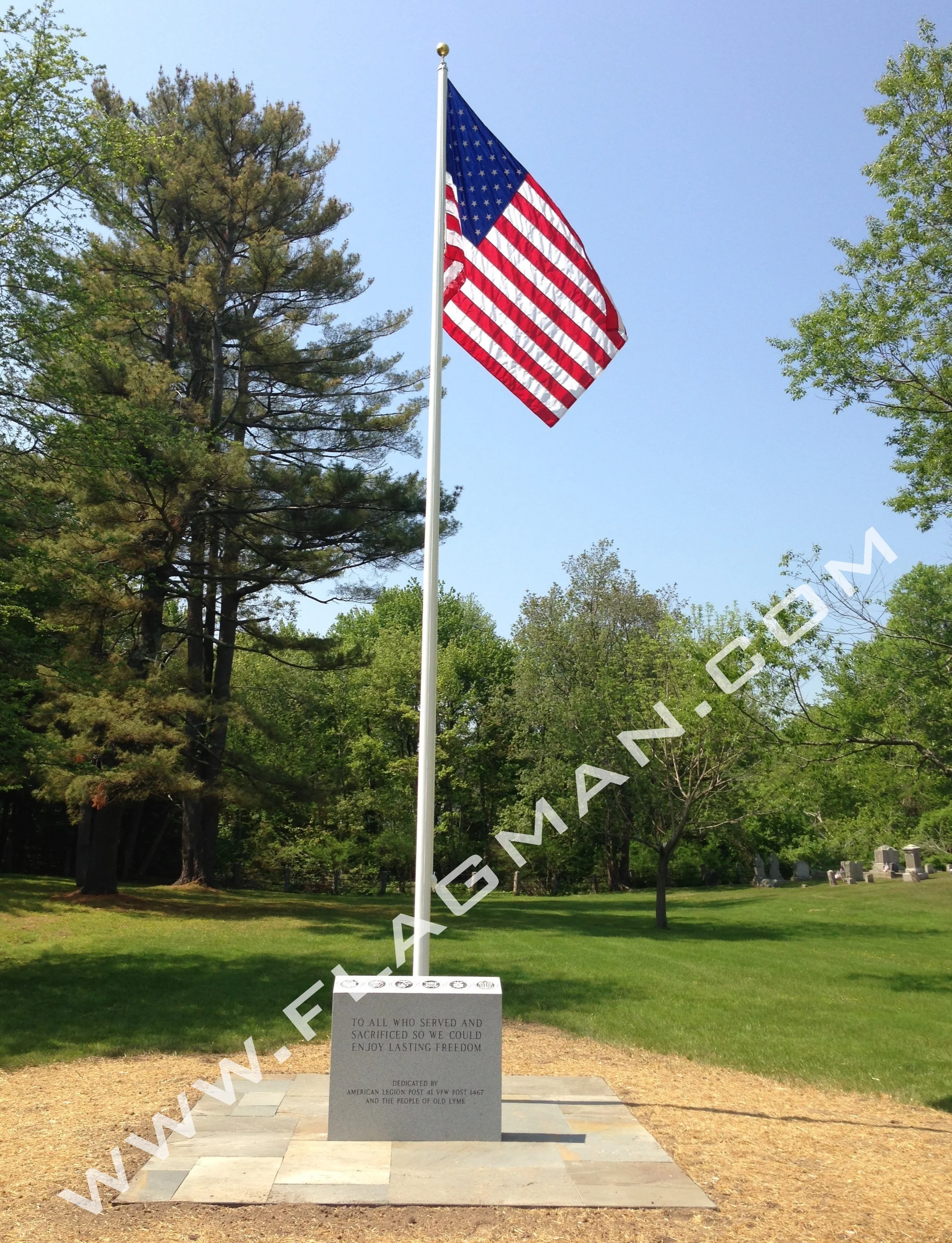 Flagmore™ Fiberglass Flagpole with External Rope - 20-Year Warranty | Made in USA - Image 3
