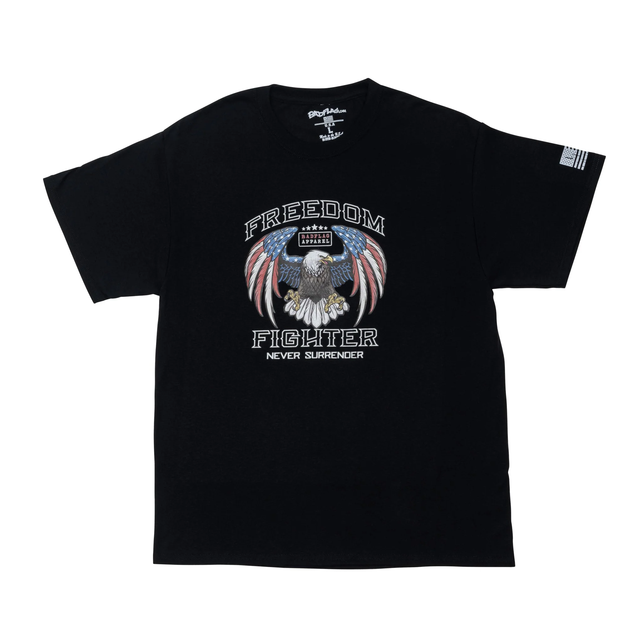 Freedom Fighter Graphic Tee-black *BadFlag* - Image 2