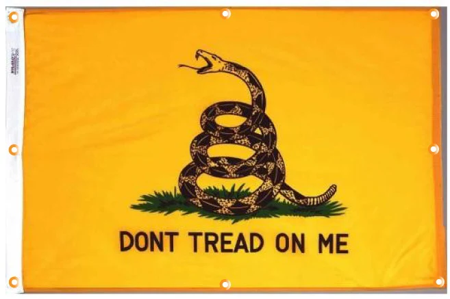 Gadsden Flag with Grommets Along the Edges for Wall Hanging - Image 3