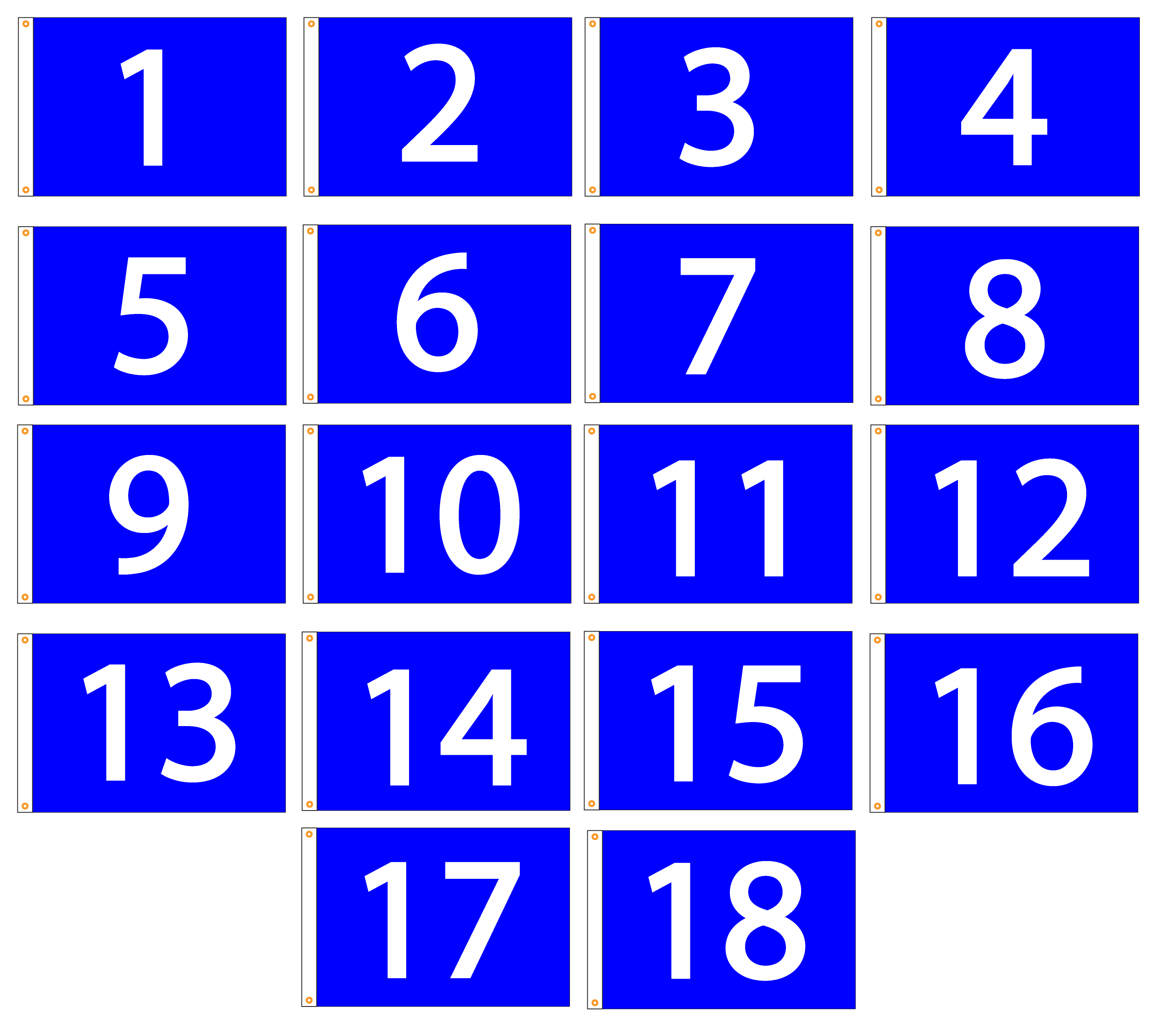 Golf Flag Complete Set - Numbers 1-18 | Made in USA - Image 10