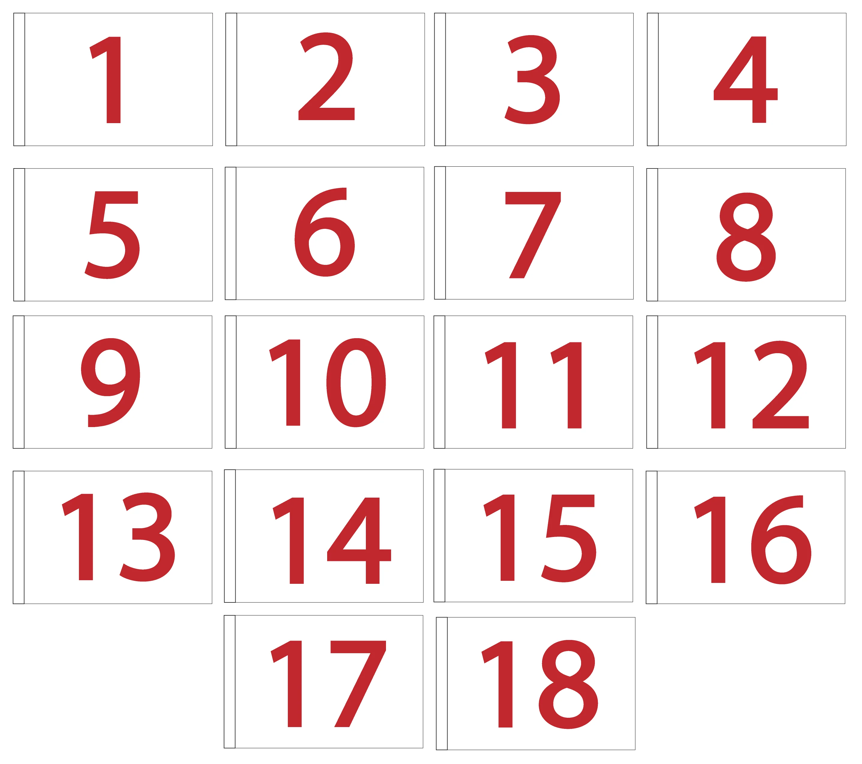 Golf Flag Complete Set - Numbers 1-18 | Made in USA - Image 3