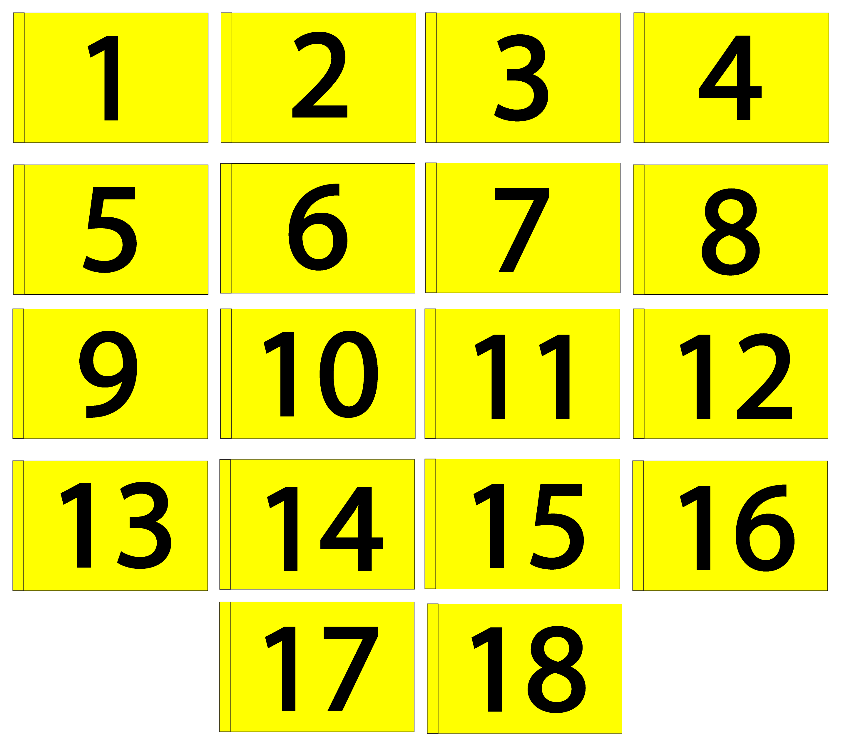 Golf Flag Complete Set - Numbers 1-18 | Made in USA - Image 4