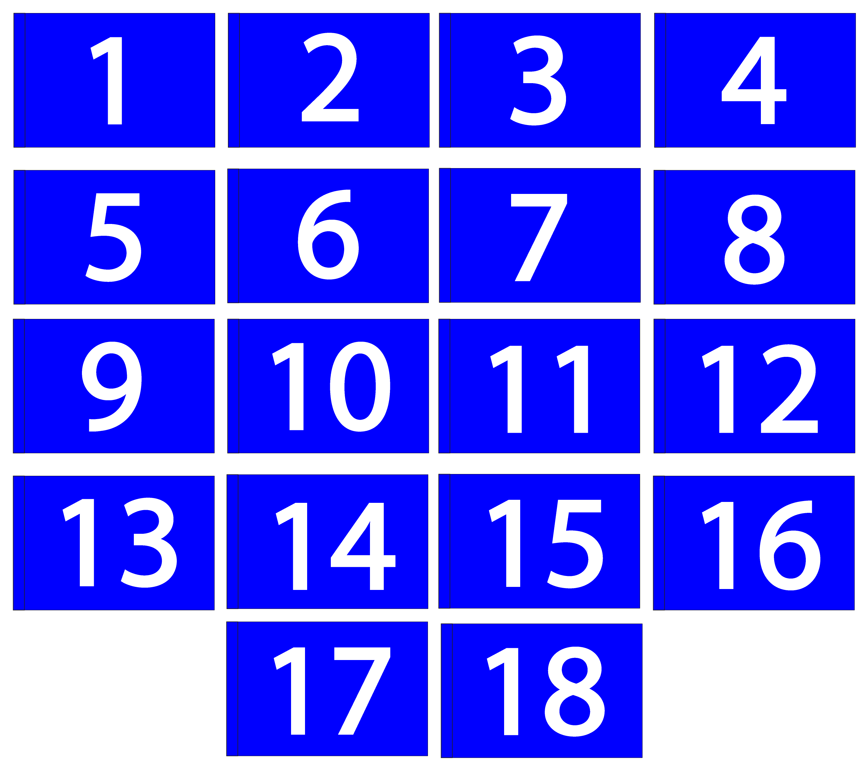 Golf Flag Complete Set - Numbers 1-18 | Made in USA - Image 5