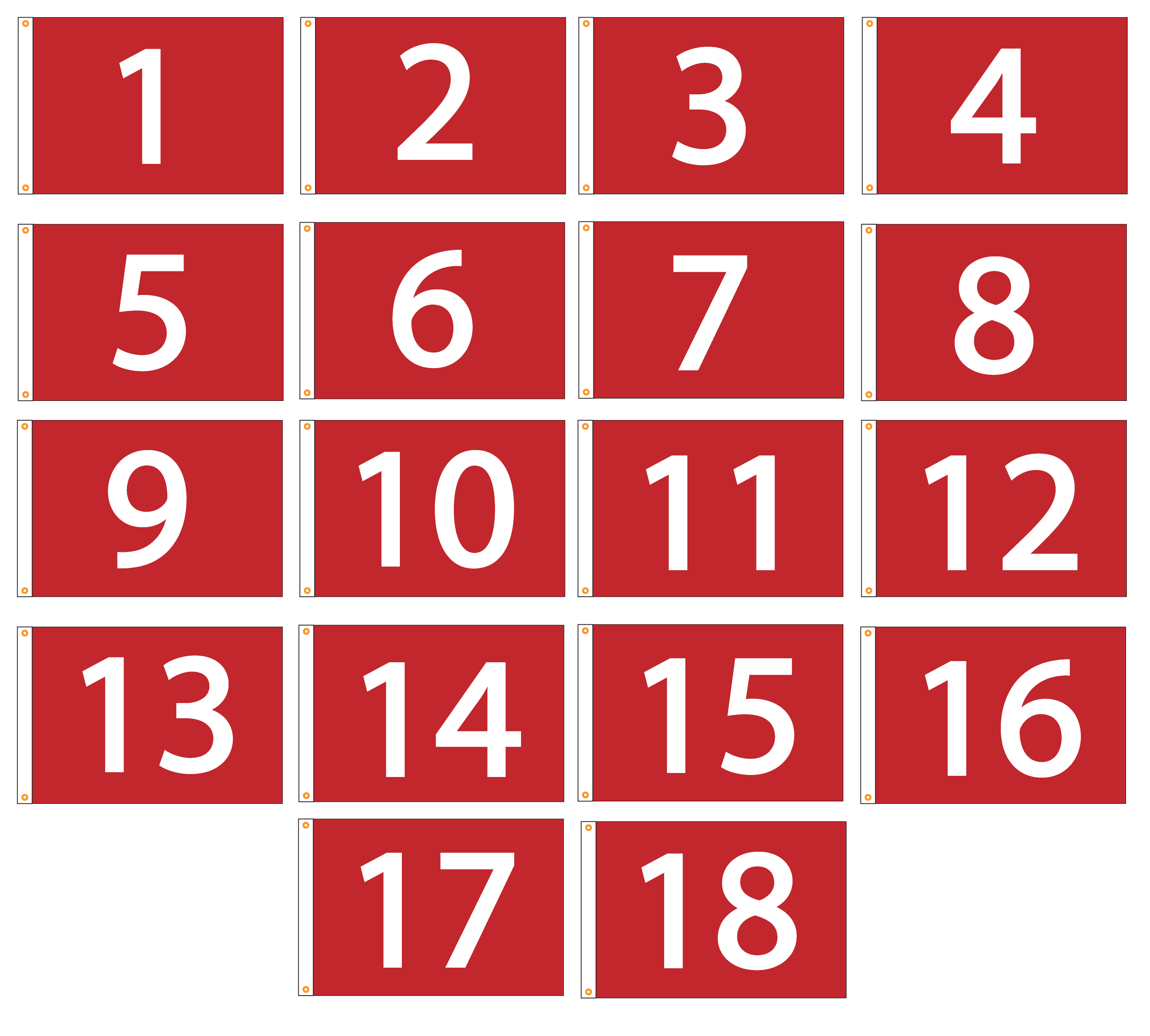 Golf Flag Complete Set - Numbers 1-18 | Made in USA - Image 6