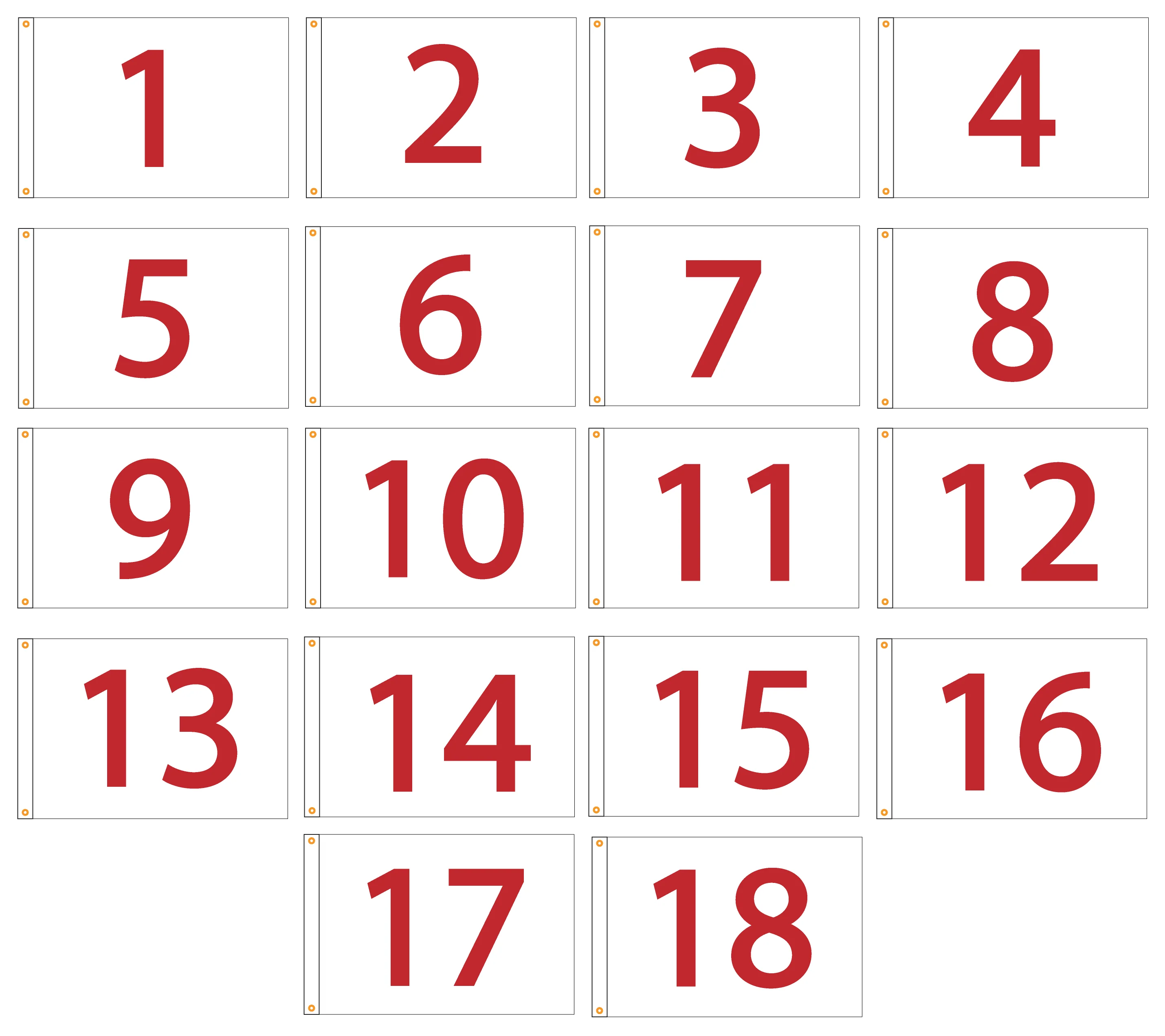 Golf Flag Complete Set - Numbers 1-18 | Made in USA - Image 8