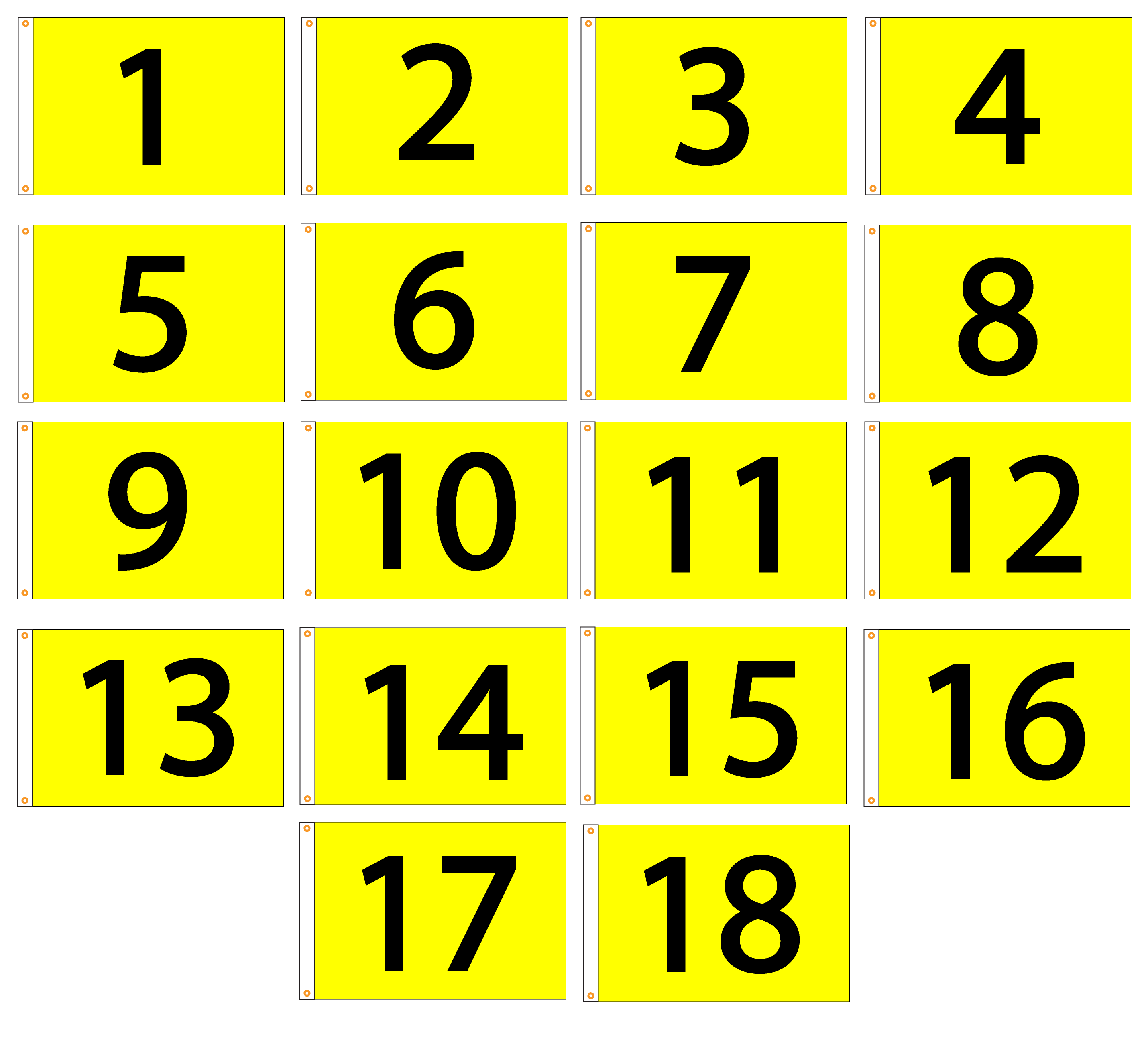 Golf Flag Complete Set - Numbers 1-18 | Made in USA - Image 9