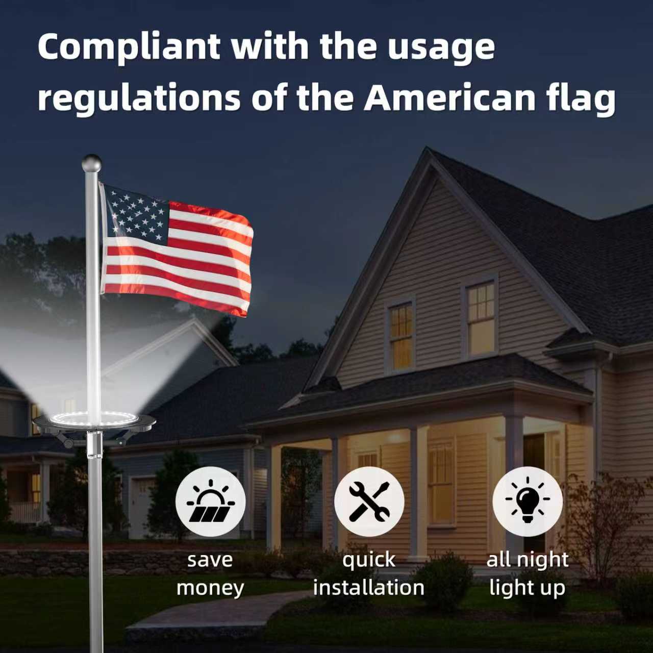 Halo Solar Flagpole Light - Image 11