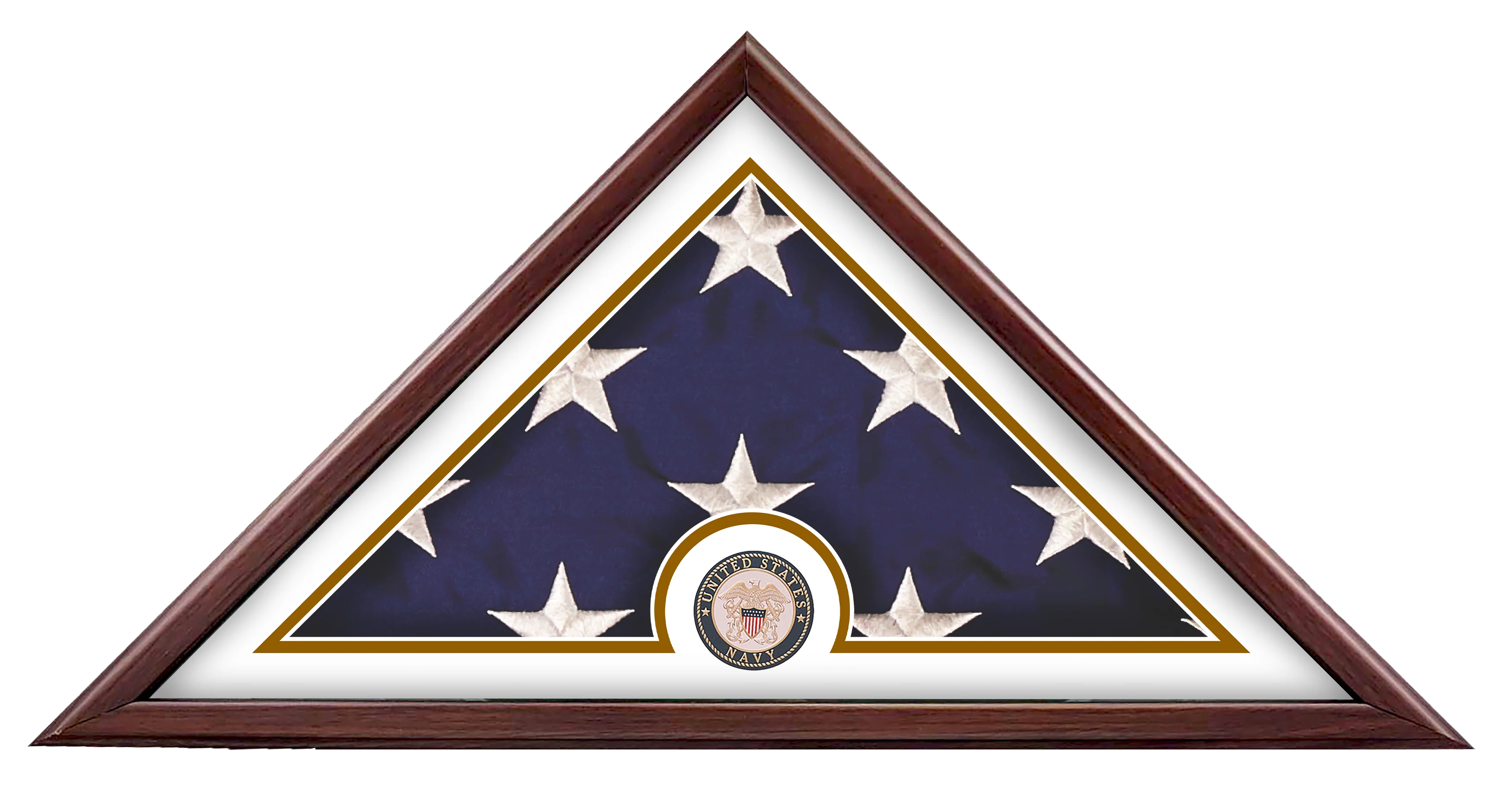 Military Burial Flag Display Case with Medallion - Hand Crafted in USA - Image 5