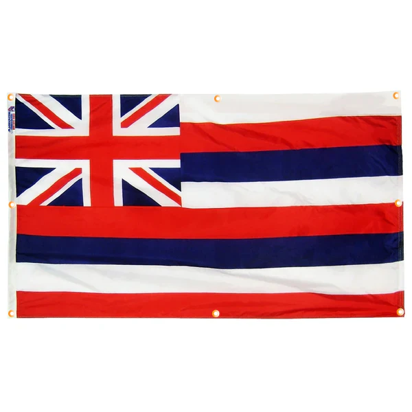 Hawaii Flag with Grommets Along the Edges for Wall Hanging - Image 4