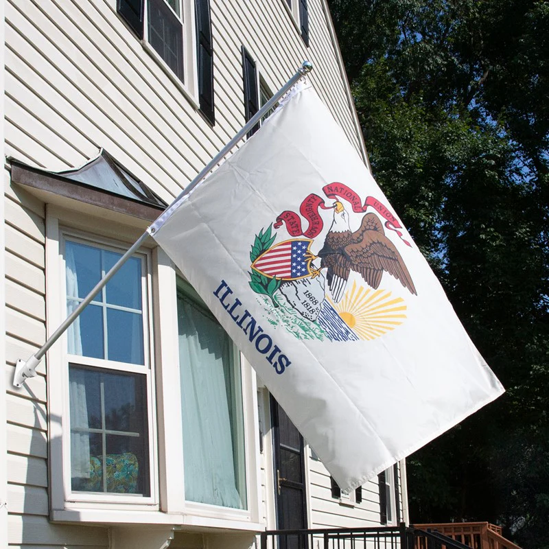Illinois Outdoor Nylon State Flag | Made in USA | Low-Medium Wind Flag - Image 4