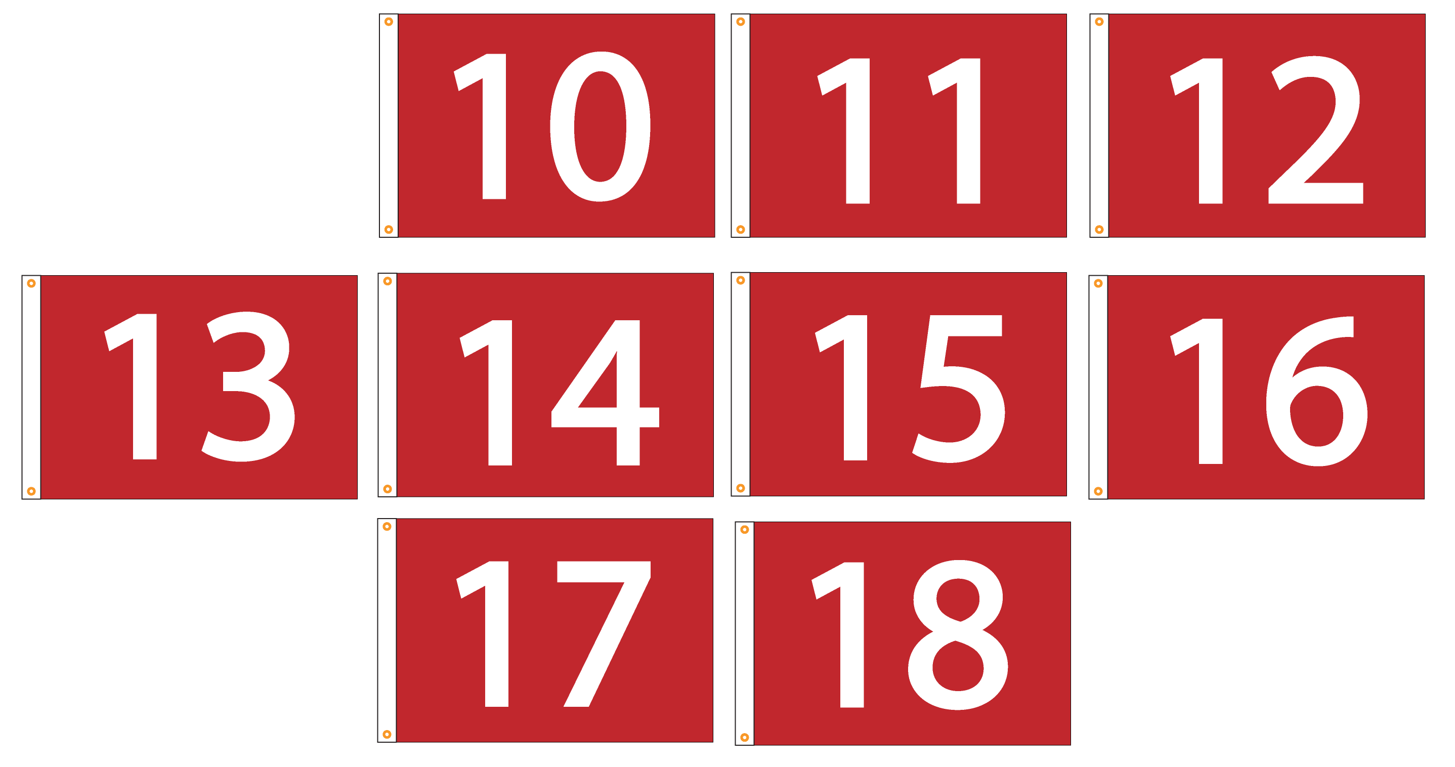 Incoming Golf Flags - Numbers 10-18 | Made in USA - Image 7