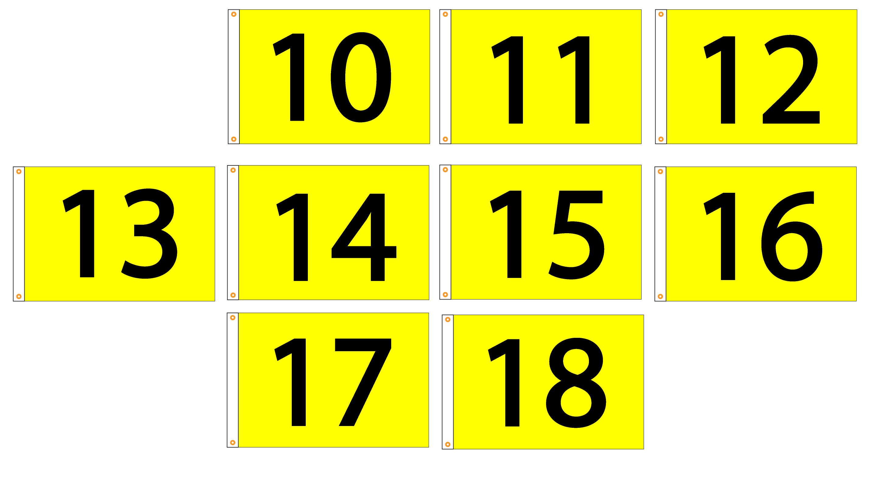 Incoming Golf Flags - Numbers 10-18 | Made in USA - Image 9