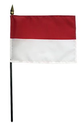 Indonesia Stick Flag 4"x6"