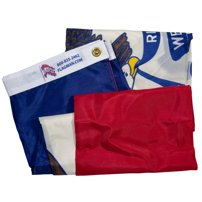 Iowa Outdoor Nylon State Flag | Made in USA | Low-Medium Wind Flag - Image 3