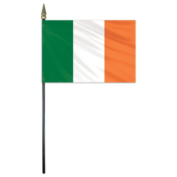 Ireland Stick Flag 4"x6" | Made in USA