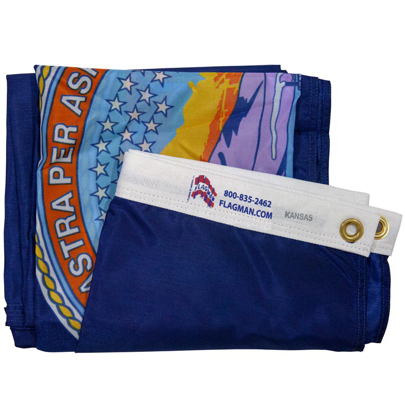 Kansas Outdoor Nylon State Flag | Made in USA | Low-Medium Wind Flag - Image 3