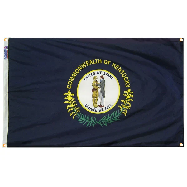 Kentucky Flag with Grommets Along the Edges for Wall Hanging - Image 2