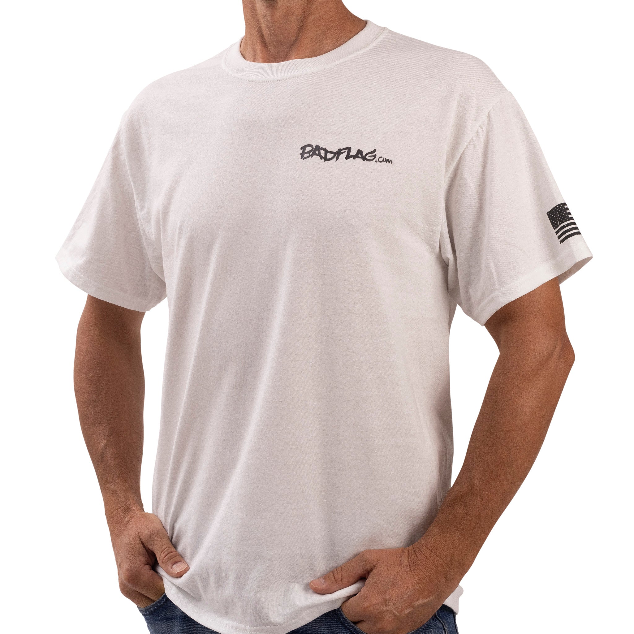 Liberty and Justice Graphic Tee-white *BadFlag* - Image 4