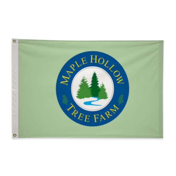 Maple Hollow Printed Flag - 2'x3' - Nylon - Heading & Grommets