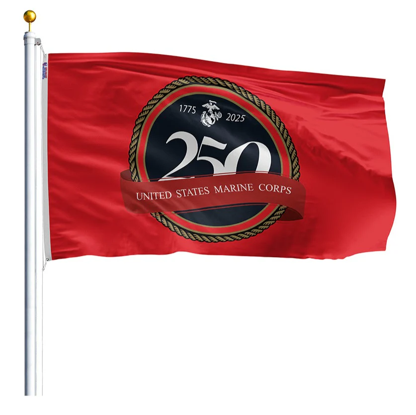Marine 250th Anniversary Flag 3'x5' *Official* Made in USA - Image 3