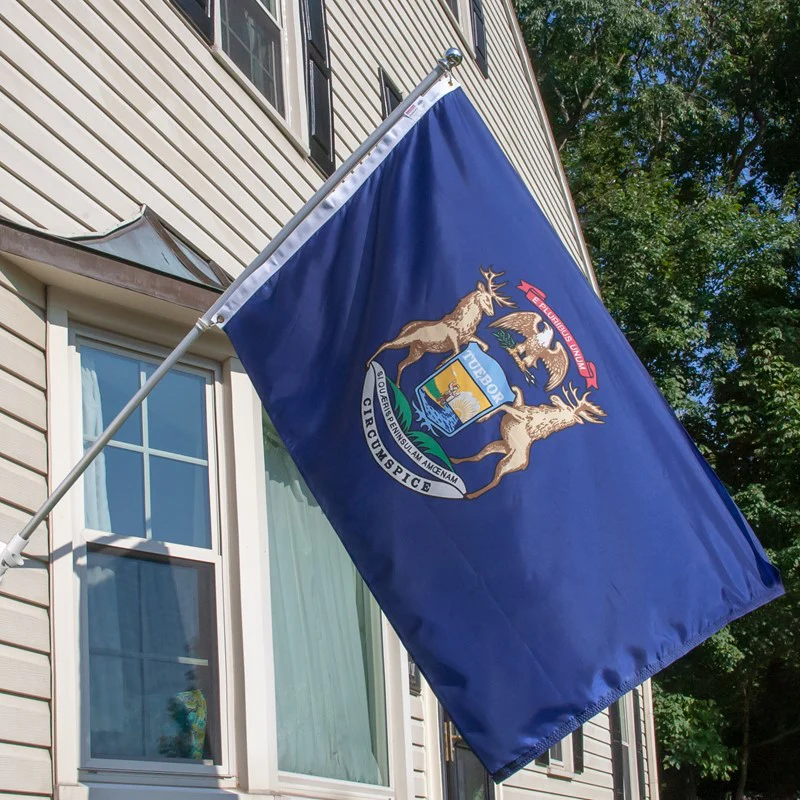 Michigan Outdoor Nylon State Flag | Made in USA | Low-Medium Wind Flag - Image 4
