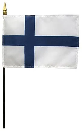 Finland Stick Flag 4"x6"