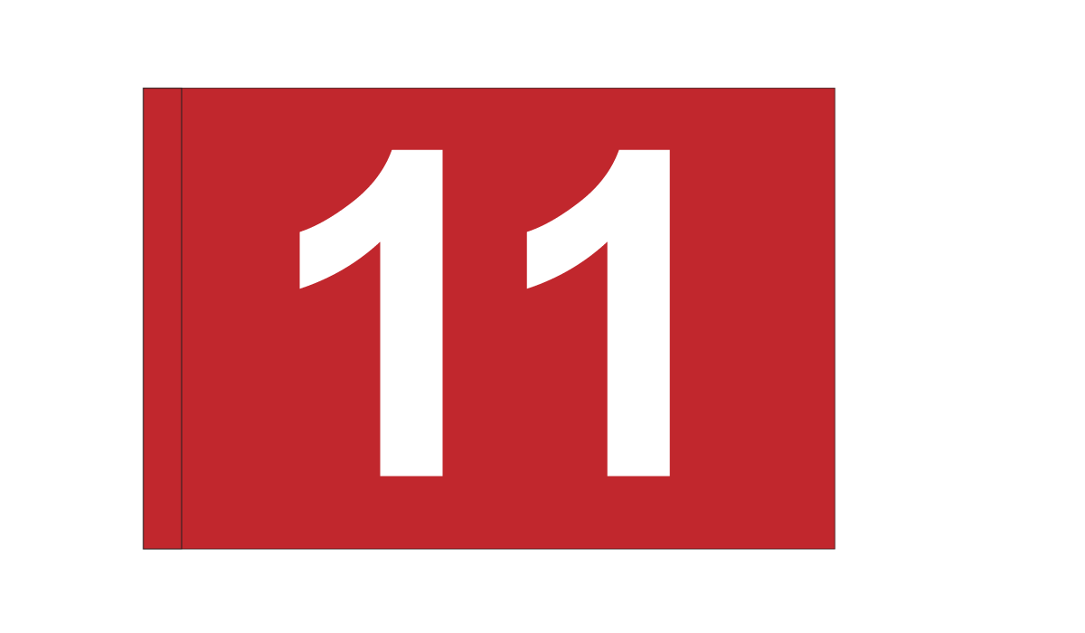 Mini Golf Individual Numbered Golf Flags with Rotating Tube 6"x9" - Image 11